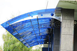 Козырьки и навесы на металлокаркасе в Уфе. Готовые проекты ПерилаГлавСнаб - фото 30