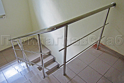 Перила и ограждения из нержавеющей стали с двумя ригелями в Уфе. Готовые проекты ПерилаГлавСнаб - фото 14