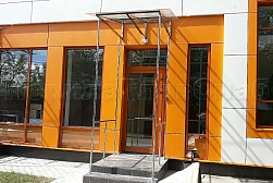 Козырьки и навесы на металлокаркасе в Уфе. Готовые проекты ПерилаГлавСнаб - фото 14