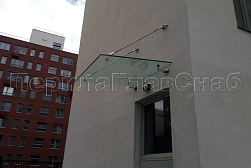 Стеклянные козырьки на вантах в Уфе. Готовые проекты ПерилаГлавСнаб - фото 3