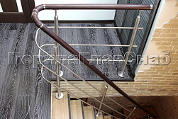 Перила и ограждения из нержавейки и дерева в Уфе. Готовые проекты ПерилаГлавСнаб - фото 3