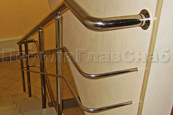 Перила и ограждения из нержавеющей стали с двумя ригелями в Уфе. Готовые проекты ПерилаГлавСнаб - фото 12