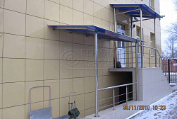 Козырьки и навесы на металлокаркасе в Уфе. Готовые проекты ПерилаГлавСнаб - фото 19