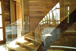 Стеклянные перила для лестниц в Уфе. Готовые проекты ПерилаГлавСнаб - фото 20