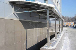 Козырьки и навесы на металлокаркасе в Уфе. Готовые проекты ПерилаГлавСнаб - фото 21