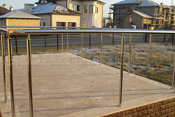 Ограждения и перила без ригелей из нержавеющей стали (без заполнения) в Уфе. Готовые проекты ПерилаГлавСнаб - фото 11