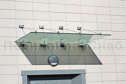 Стеклянные козырьки на вантах в Уфе. Готовые проекты ПерилаГлавСнаб - фото 29