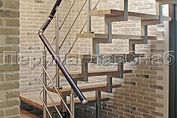 Перила и ограждения из нержавейки и дерева в Уфе. Готовые проекты ПерилаГлавСнаб - фото 2