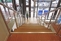 Стеклянные перила для колодезных лестниц в Уфе. Готовые проекты ПерилаГлавСнаб - фото 9