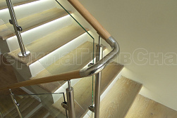Перила и ограждения из нержавейки и дерева в Уфе. Готовые проекты ПерилаГлавСнаб - фото 14