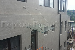 Стеклянные козырьки на вантах в Уфе. Готовые проекты ПерилаГлавСнаб - фото 18