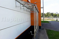 Козырьки и навесы на металлокаркасе в Уфе. Готовые проекты ПерилаГлавСнаб - фото 16