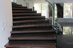 Стеклянные перила для винтовых лестниц в Уфе. Готовые проекты ПерилаГлавСнаб - фото 16