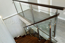 Перила и ограждения из нержавейки и дерева в Уфе. Готовые проекты ПерилаГлавСнаб - фото 16