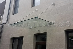 Стеклянные козырьки на вантах в Уфе. Готовые проекты ПерилаГлавСнаб - фото 20