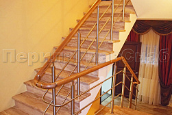 Ограждения из нержавеющей стали с тремя ригелями в Уфе. Готовые проекты ПерилаГлавСнаб - фото 12