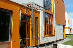 Козырьки и навесы на металлокаркасе в Уфе. Готовые проекты ПерилаГлавСнаб - фото 13