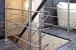 Перила и ограждения из нержавейки и дерева в Уфе. Готовые проекты ПерилаГлавСнаб - фото 4