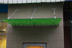 Стеклянные козырьки на вантах в Уфе. Готовые проекты ПерилаГлавСнаб - фото 13