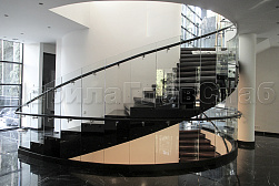 Стеклянные перила для винтовых лестниц в Уфе. Готовые проекты ПерилаГлавСнаб - фото 15