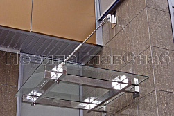 Консольные козырьки и навесы в Уфе. Готовые проекты ПерилаГлавСнаб - фото 1