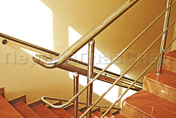 Ограждения из нержавеющей стали с тремя ригелями в Уфе. Готовые проекты ПерилаГлавСнаб - фото 15