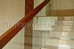 Цельностеклянные ограждения на несущем стекле в Уфе. Готовые проекты ПерилаГлавСнаб - фото 24