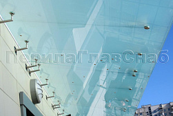 Стеклянные козырьки на вантах в Уфе. Готовые проекты ПерилаГлавСнаб - фото 28