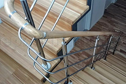 Перила и ограждения из нержавейки и дерева в Уфе. Готовые проекты ПерилаГлавСнаб - фото 6