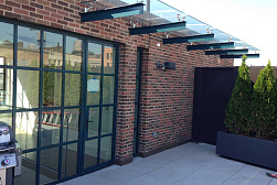 Консольные козырьки и навесы в Уфе. Готовые проекты ПерилаГлавСнаб - фото 13