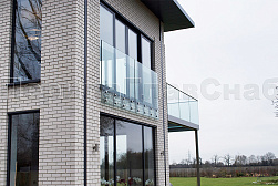 Стеклянные перила для балконов в Уфе. Готовые проекты ПерилаГлавСнаб - фото 23