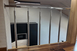 Ограждения и перила без ригелей из нержавеющей стали (без заполнения) в Уфе. Готовые проекты ПерилаГлавСнаб - фото 12