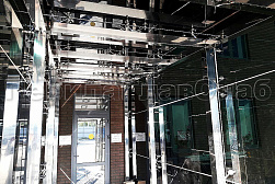 Стеклянные козырьки на спайдерах в Уфе. Готовые проекты ПерилаГлавСнаб - фото 3