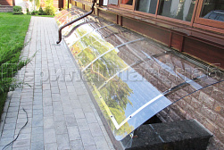 Козырьки и навесы на металлокаркасе в Уфе. Готовые проекты ПерилаГлавСнаб - фото 7