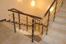 Перила и ограждения из нержавейки и дерева в Уфе. Готовые проекты ПерилаГлавСнаб - фото 8