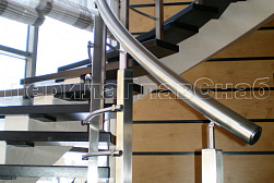 Перила и ограждения из нержавеющей стали с двумя ригелями в Уфе. Готовые проекты ПерилаГлавСнаб - фото 2