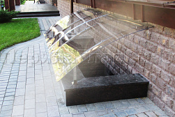 Козырьки и навесы на металлокаркасе в Уфе. Готовые проекты ПерилаГлавСнаб - фото 6