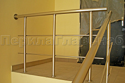 Перила и ограждения из нержавеющей стали с двумя ригелями в Уфе. Готовые проекты ПерилаГлавСнаб - фото 8