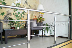 Перила и ограждения из нержавеющей стали с двумя ригелями в Уфе. Готовые проекты ПерилаГлавСнаб - фото 4