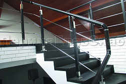 Перила и ограждения из нержавейки и дерева в Уфе. Готовые проекты ПерилаГлавСнаб - фото 25