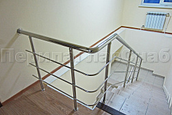 Ограждения из нержавеющей стали с тремя ригелями в Уфе. Готовые проекты ПерилаГлавСнаб - фото 14